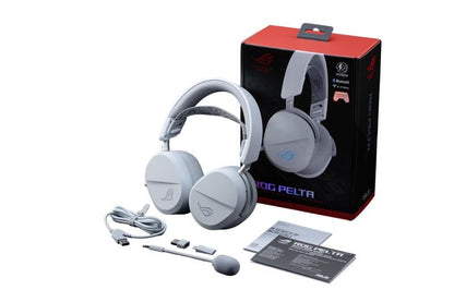 ASUS ROG Pelta Wireless Gaming Headset with Detachable Mic - White - color: WHITE