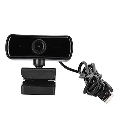 1080P Webcam, USB Webcam with Microphone USB Computer Web Camera, Plug and Play for Live Broadcast Net Class Conferencing Video Calling (Black)