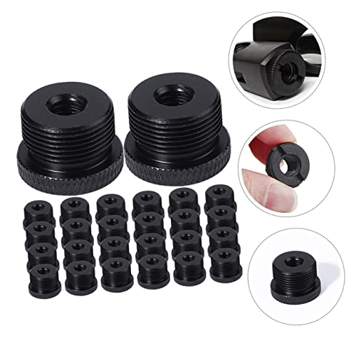 30pcs Microphone Stand Adapter 3/8 to 5/8 Male Screw Converter Aluminum Shock Mount Mic Thread Adapter Set for Camera Tripod and Mic Boom Stand
