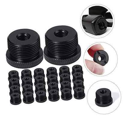 30pcs Microphone Stand Adapter 3/8 to 5/8 Male Screw Converter Aluminum Shock Mount Mic Thread Adapter Set for Camera Tripod and Mic Boom Stand