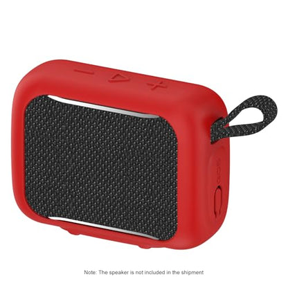 Anti-Collision Silicone Cover Waterproof Soft Anti-Drop Protective Case Anti-Scratch Shell for GO5 Portable Bluetooth Speaker Shockproof Protective Sleeve - color: Red