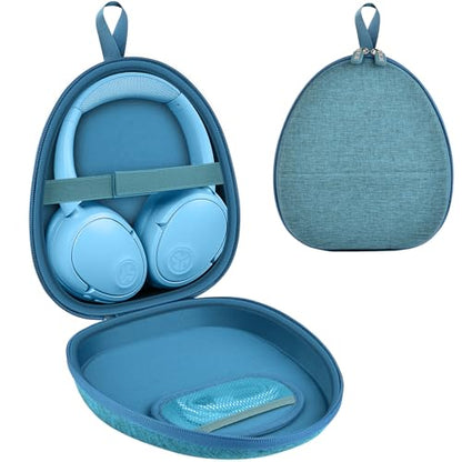 GWCASE Headphone Travel Case with Secure Strap and Accessory Pocket, Green | Hard Shell Protection, Fits Most Foldable Over-Ear Headphones, 7.87 x 6.8 x 0.9 in Interior, for Music Fans, Case Only - color: Green