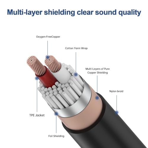 1/4 TRS to Dual XLR Cable, 1/4 Inch (6.35mm) to XLR Dual Y-Splitter Breakout Lead Microphone Cord (1/4 TRS to Dual XLR Female Cable 10 FT) - size: 1/4 Inch TRS to Dual XLR Female - 10 FT