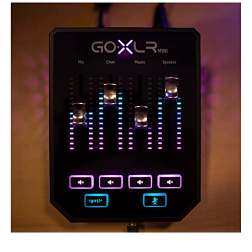 TC Helicon GoXLR MINI Online Broadcast Mixer with USB/Audio Interface and Midas Preamp, Officially Supported on Windows | MIDAS preamps with USB connectivity, XLR input and 1/8" mini phone for gaming, streaming and podcasting