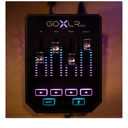 TC Helicon GoXLR MINI Online Broadcast Mixer with USB/Audio Interface and Midas Preamp, Officially Supported on Windows | MIDAS preamps with USB connectivity, XLR input and 1/8" mini phone for gaming, streaming and podcasting