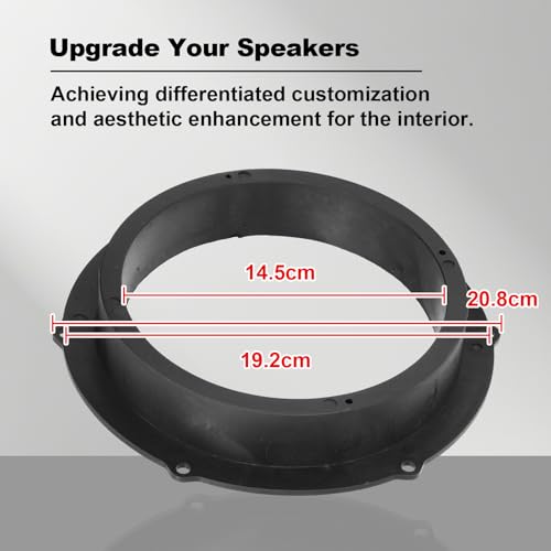 Audio Speaker Mounting Spacer, 2PCS Car Audio Mounting Spacer Ring Bracket Kit Speaker Sealing Gaskets Replacement for Front Door 2007‑2011
