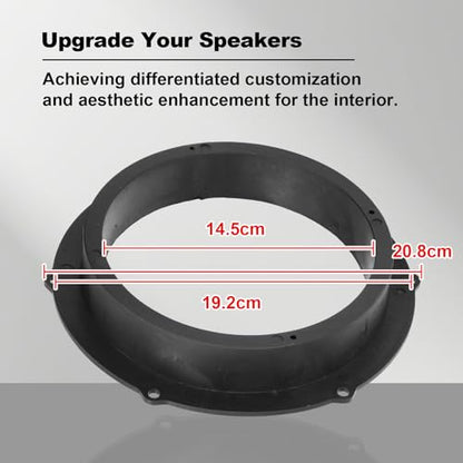 Audio Speaker Mounting Spacer, 2PCS Car Audio Mounting Spacer Ring Bracket Kit Speaker Sealing Gaskets Replacement for Front Door 2007‑2011