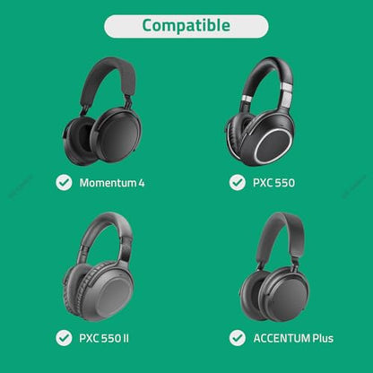GEEKRIA Audio Cable Compatible with Sennheiser Momentum 4, PXC 550, PXC 550 II, ACCENTUM Plus Headphones Cable, 2.5mm to 3.5mm Replacement Stereo Cord (5.6 ft/1.7 m)