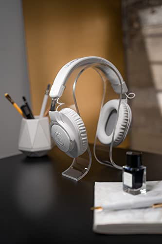 Audio-Technica ATH-M20xBTWH Wireless Over-Ear Headphones with Mic, 60 Hour Battery Life, Studio-Quality Sound, 40 mm Drivers for Enhanced Bass, Lightweight Design, Multipoint Pairing, White | 60 Hour Battery Life, Studio-Quality Sound, 40 mm Drivers for E