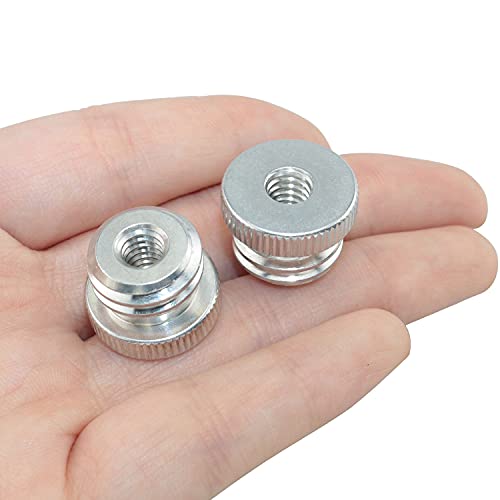 2PCS 1/4'' Female to 5/8'' Male Threaded Screw Adapter for Microphone Stand Mount Tripod Laser Level Adapter - size: 1/4'' Female to 5/8'' Male