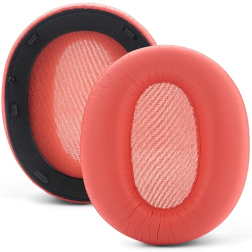 W820NB Ear Pads Replacement Ear Pads Cushions Compatible with Edifier W820NB Headphone Softer Protein Leather Earmuffs Memory Foam Earpads Ear Cups Cover Repair Parts (Red) - color: Red