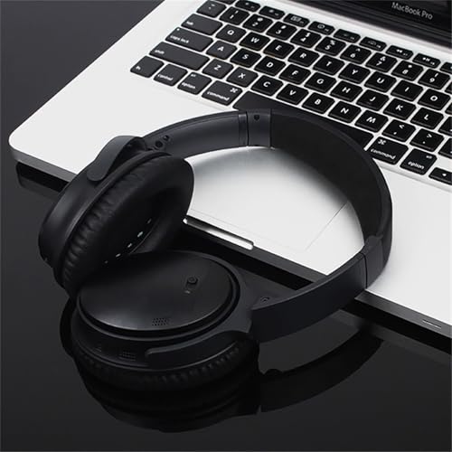 Replacement Ear Pads for Bose QuietComfort 35 35 II 15 25(qc 35 25 15/QC35 ii), Headphone Ear Covers, High Density Memory Cotton, Soft Leather, Adaptive Noise Isolation Headphones Pads Cushions - color: black, style: QC25