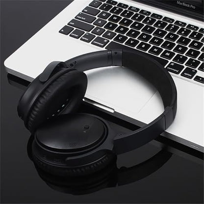 Replacement Ear Pads for Bose QuietComfort 35 35 II 15 25(qc 35 25 15/QC35 ii), Headphone Ear Covers, High Density Memory Cotton, Soft Leather, Adaptive Noise Isolation Headphones Pads Cushions - color: black, style: QC25