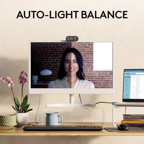 Logitech Brio 101 풀 HD 1080p 웹캠, 회의, 스트리밍, 데스크톱, 노트북, PC용 - 내장 마이크, 셔터, 줌, 마이크로소프트 팀, 닌텐도 스위치 2의 새로운 GameChat 모드, USB-A, 블랙, (4팩) - color: 블랙., size: 4 Pack, style: 1080p