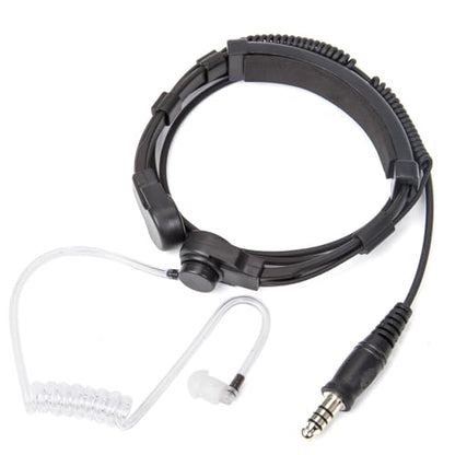 Throat Mic Tactical Earpiece U94X PTT 2 Pin TK Jack 7.0mm Plug Push to Talk Headset for Baofeng UV5R BF-F8HP UV-17 BF888S Quansheng UV-K58 UV-K6 Walkie Talkie for Kenwood TYT