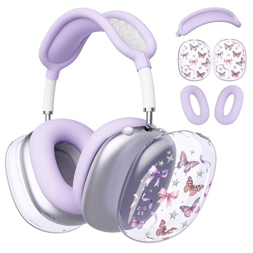 for AirPods Max Headphones Butterfly Ear Covers for AirPods Max 2 - color: Butterfly G/Purple