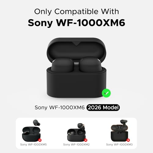 Soft Silicone Case for Sony WF-1000XM6 with Keychain&Cleaning Pen kit,Anti-Scratch Shockproof Protective Case Cover for Sony WF-1000XM6 Wireless Earbuds Charging Case (Pink) - color: Pink