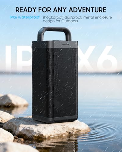 comiso Portable Bluetooth Speaker, Deep Bass, 150W Peak, IPX6 Waterproof