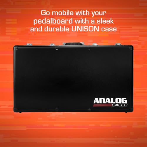 ANALOG CASES Pedaltrain Classic 2 / Temple Audio DUO 24 Hard Case | Ultra-Lightweight and Durable Aluminum Case, Die-Cut Foam Padded Interior With Cable Storage Space, Comfortable Padded Handle
