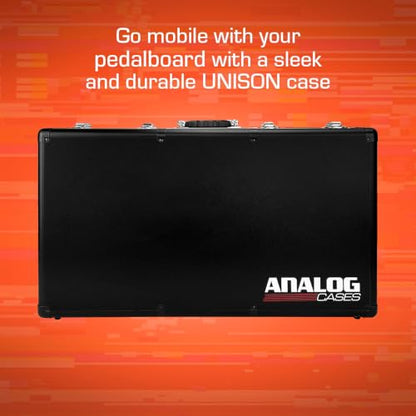 ANALOG CASES Pedaltrain Classic 2 / Temple Audio DUO 24 Hard Case | Ultra-Lightweight and Durable Aluminum Case, Die-Cut Foam Padded Interior With Cable Storage Space, Comfortable Padded Handle