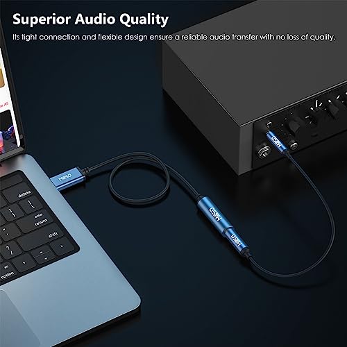 USB to 1/4 Jack Audio Adapter Type-A to 6.35mm Female Aux Adapter | Stereo TRS 1/4 Female to USB Audio Jack Adapter USB External Sound Card for Laptop, PC, Amplifier, Speaker, 6.35mm Headphone - style: USB-A Male to 1/4 Female
