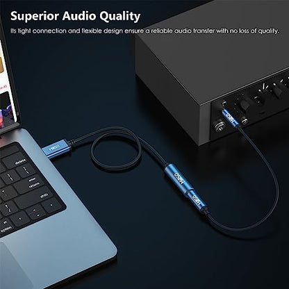 USB to 1/4 Jack Audio Adapter Type-A to 6.35mm Female Aux Adapter | Stereo TRS 1/4 Female to USB Audio Jack Adapter USB External Sound Card for Laptop, PC, Amplifier, Speaker, 6.35mm Headphone - style: USB-A Male to 1/4 Female