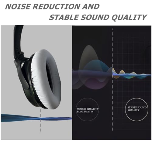 Headphones Replacement Ear Pads,for Bose Quietcomfort QC15 QC25 QC35 35 ii (White) - color: White