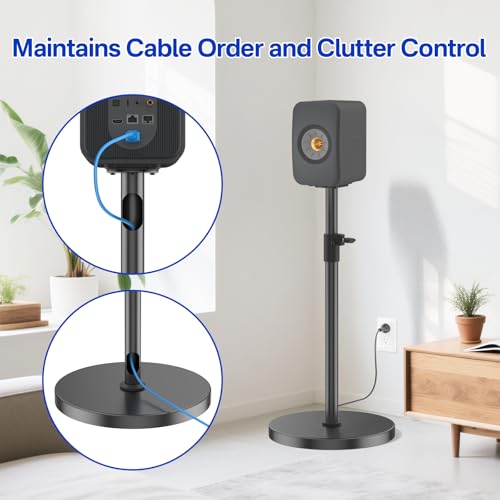 Adjustable Height Speaker Stands Pair for KEF LSX II Speaker Stand with Cable Management - Heavy Duty Surround Sound Speaker Stand for KEF LSX II Floor Stand Hold Up to 30LBS to Immersive Sound