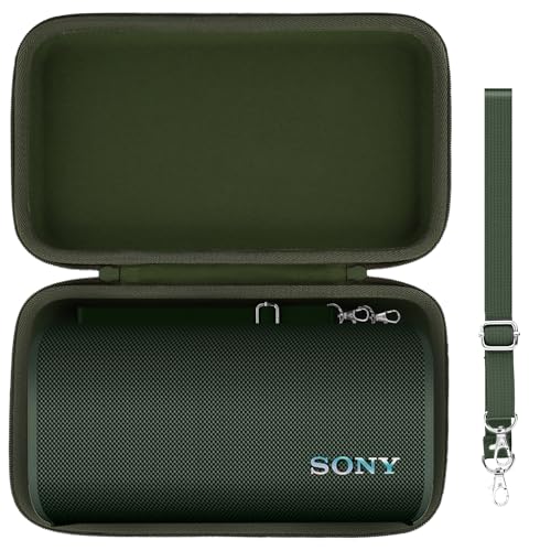co2CREA Hard Case for Sony ULT Field 3 Wireless Bluetooth Speaker, Green | Portable Travel Bag Replacement with Detachable Shoulder Strap and Handle, Shockproof EVA Shell and Soft Lining - color: Army Green Case, style: Case for Sony ULT Field 3