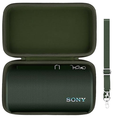 co2CREA Hard Case for Sony ULT Field 3 Wireless Bluetooth Speaker, Green | Portable Travel Bag Replacement with Detachable Shoulder Strap and Handle, Shockproof EVA Shell and Soft Lining - color: Army Green Case, style: Case for Sony ULT Field 3