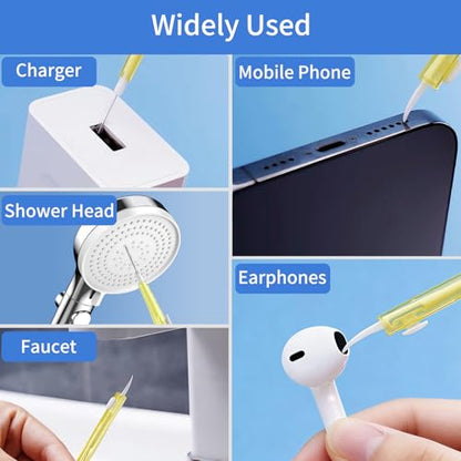 10 Pcs Cell Phone Cleaning Kit,Charging Port Cleaner for Phone | Dual Sided Anti Clogging Nylon Brushes,Suitable for Clean Phone Charging Port,Phone Speaker,AirPods,Other Electronics