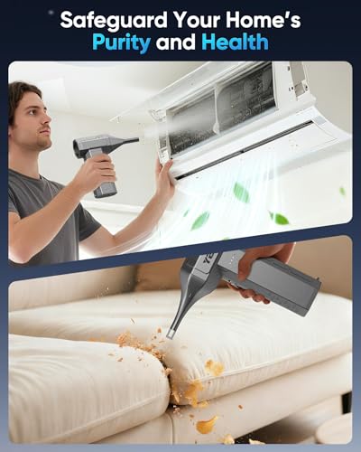 Compressed Air Duster, 300000 RPM & 400 G Wind Pressure | 10000 mAh Battery with Fast Charging, 4-Gear Electric Air Duster Rechargeable, Electric Duster Mini Blower with LED