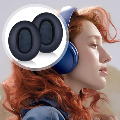 WH-XB910N Replacement Earpads Ear Cushions with Net and Buckle,Noise Canceling Headset Cover Ear Pads Repair Parts for Sony WH-XB910N Over-Ear Wired&Wireless Headphone(Blue) | Softer Protein Leather & High-Density Memory Foam Earpads for Sony YY2951, Adde