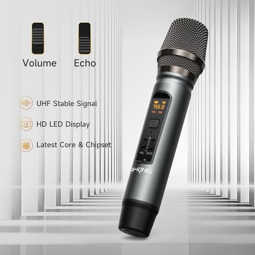 W-KING Portable Bluetooth Speaker with Wireless Microphone, Loud Karaoke - style: D10MIC