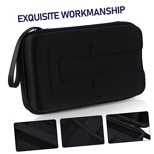 Toddmomy Portable Hard Shell Microphone Storage Case with Two Internal Slots Padded Dividers and Receiver Compartment Protective Mic Carrying Bag for Travel and Accessories Organization