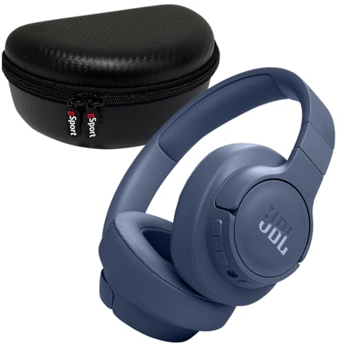JBL - Tune 770NC Wireless Over Ear Noise Cancelling Headphone with GSPORT CASE - Blue