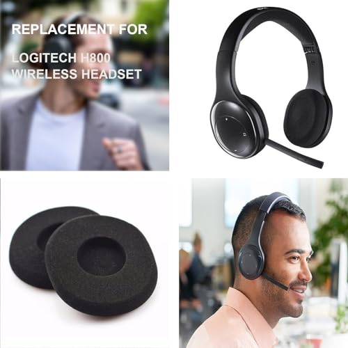 H800 Replacement Ear Pads Compatible with Logitech H800 Wireless Headset, Soft and Durable Sponge Ear Cushions, Replacement Foam Earpads