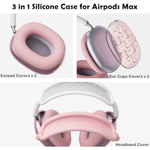 for AirPods Max Headphones Western Ear Covers for AirPods Max 2 - color: Cowgirl B/Pink