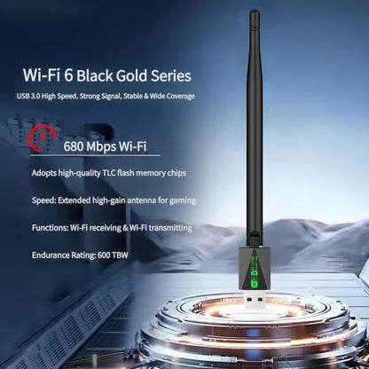 Network Adapter, Wireless Network Card, AX900 Bluetooth & Wi-Fi 2-in-1 Wi-Fi 6 Dual-Band USB Gigabit 5G Transmitter and Receiver Supporting Wi-Fi 6(AX900mbps+Bluetooth) - color: AX900mbps+Bluetooth