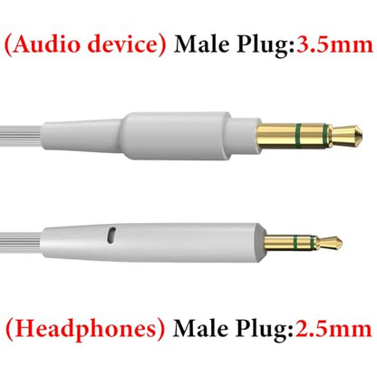 GEEKRIA Audio Cable Compatible with Bose 700, QuietComfort Ultra, QC 45/35II/35/25/SE Headphones, 3.5mm to 2.5mm Replacement Stereo Cord (4 ft/1.2 m)