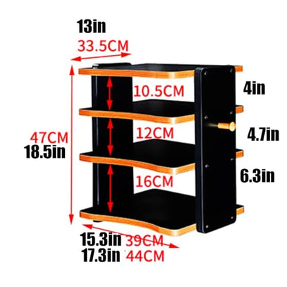 Desktop AV Media Stand Headphone Amplifier Small Rack Amplifier Decoder Bracket Audio Cabinet Hook Headphone Stand for Desk(47cm-18.5in) - size: 47cm-18.5in