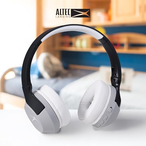 Altec Lansing Kid Safe Noise Cancelling Wireless Headphones 15H Battery, 85dB Volume Limit, Foldable Design Powerful Sound, Active Noise Cancellation Perfect for Kids Ages 7+ - color: Blackout Lavender