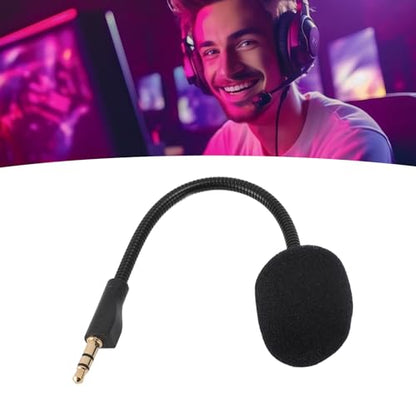 XUMIUZIY Mic Replacement - 3.5mm Detachable Game Microphone Boom for G PRO/PRO X Wire Less Gaming Headsets, Noise Cancelling Gaming Microphone with Foam Cover