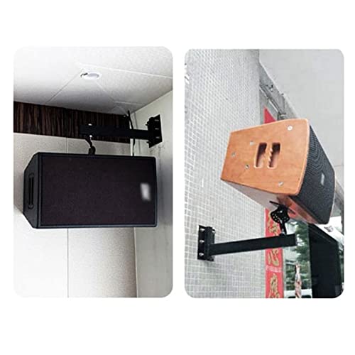 Entertainment Center Shelves Lengthened and Thickened Speaker Wall Mount Bracket Can Be Rotated And Can Be Adjusted To Tilt The Speaker Mounting Bracket Suitable for DVD players, cable boxes ( Color : - color: Brass