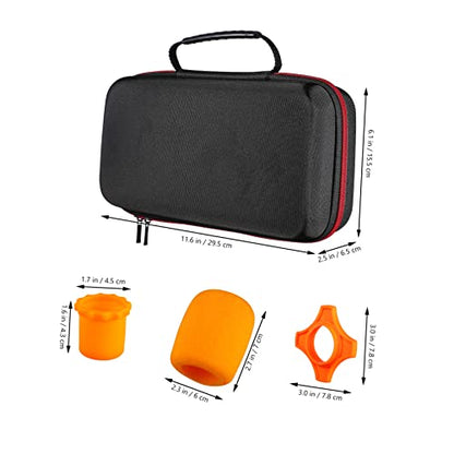 Microphone Protective Case Holder with Metal Zipper and Sponge Lining