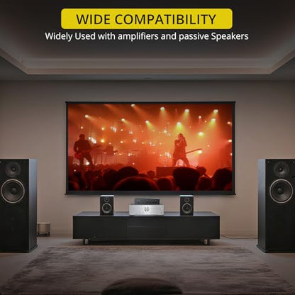 PROZOR 4-Zone Speaker Selector Switch, Passive Speaker Switch Box for 1 Amplifier to 4 Speaker Pairs, Independent A/B/C/D Buttons, 150W RMS per Channel, Supports 4–16Ω Passive Speakers | for 1 Amplifier to 4 Speaker Pairs, Independent A/B/C/D Buttons, 150