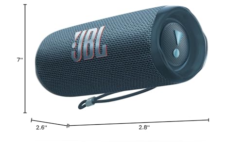 JBL Flip 6 - Portable Waterproof Speaker - Blue | Louder, more powerful sound, IP67 waterproof and dustproof, 12 Hours of Playtime, Bold design - color: Blue