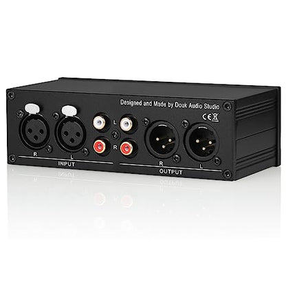 Nobsound Mini Fully-Balanced/Single-Ended Passive Preamp; Hi-Fi Pre-Amplifier; XLR/RCA Volume Controller for Active Monitor Speakers (Black)