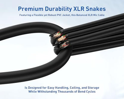 4 Channel 1/4" TRS to XLR Snake Cables 15ft 2 Pack - 6.35mm Jack Stereo Audio Balanced Line to XLR Female Cables - size: 4-Channel 15 Feet, style: Trs to Xlr Female