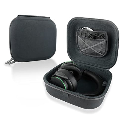 Linkidea Headphones Carrying Case Compatible with Corsair HS55, HyperX Cloud III, Logitech G435 Case, Replacement Protective Hard Shell Travel Bag with Cable, Charger Storage (Grey)